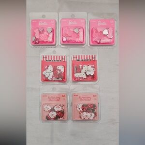7 Packs of Character Beads: Strawberry Shortcake, Barbie, Hello Kitty